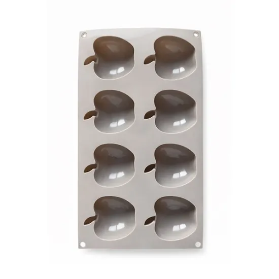 Mulaj silicon alimentar pentru deserturi / prăjituri, 8 mere