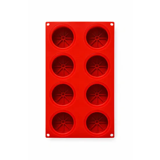 Mulaj silicon alimentar pentru deserturi / prăjituri, 8 cavităti rotunde