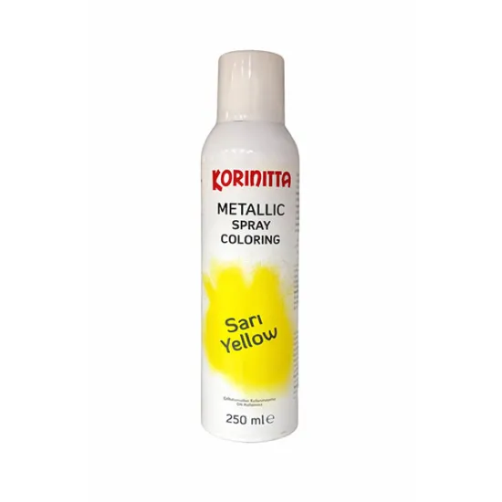 Colorant alimentar metalizat Spray 250 ML - galben Korinitta
