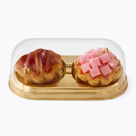 Set 10 tavite cu capac 2 cavitati, 16.3x9x5 cm