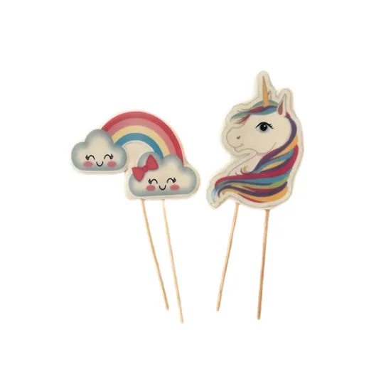 Decoratiuni din zahar – Unicorn si curcubeu