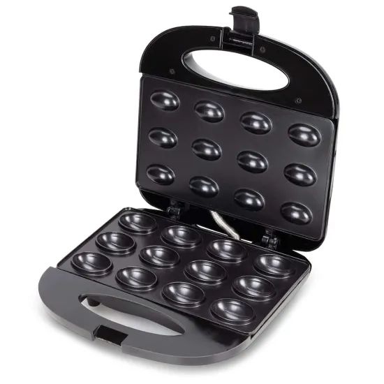 Aparat electric pentru Biscuiti Nuca, 800W, Inox / Plastic, 12 Forme, Antiaderent, Antialunecare