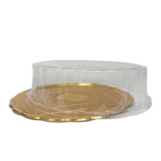 Set 10 caserole aurii cu capac, 24x24x8 cm