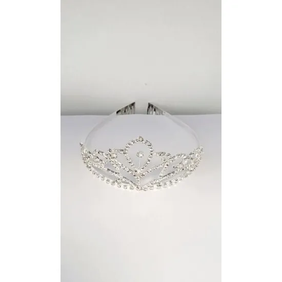 Coronita argintie din metal