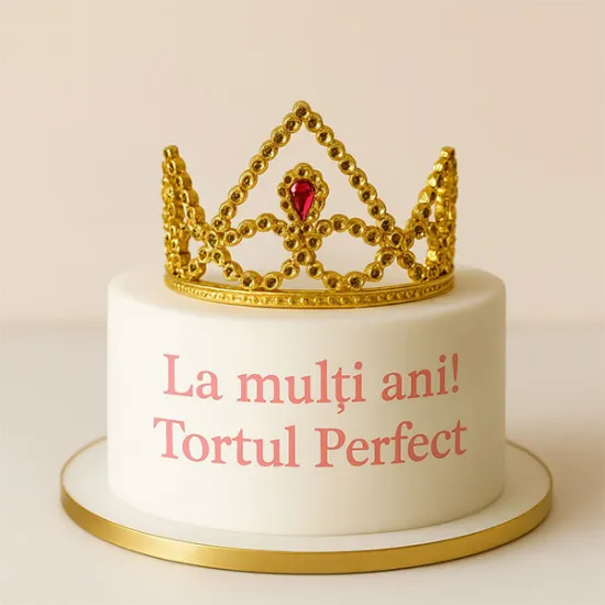 Coronita aurie din plastic / Tiara