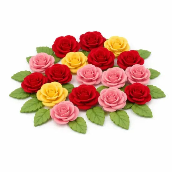 Decorațiuni din pastă de zahăr – Flori ornamentale colorate pentru torturi