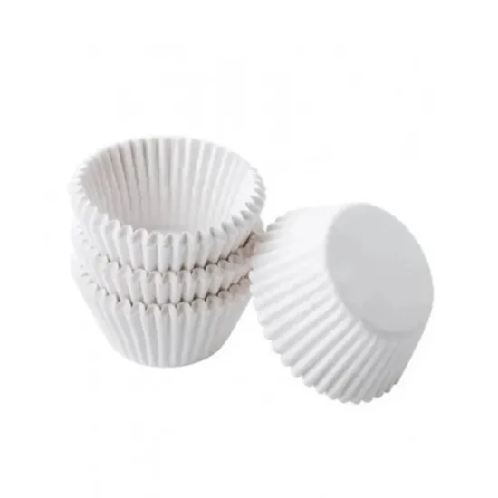 Set 1000 chese brioșe din hârtie albă 5x3 cm – coșulețe cupcake rezistente pentru copt