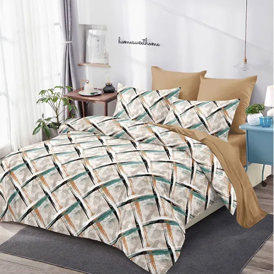 Lenjerie de pat din finet - Maro structurat