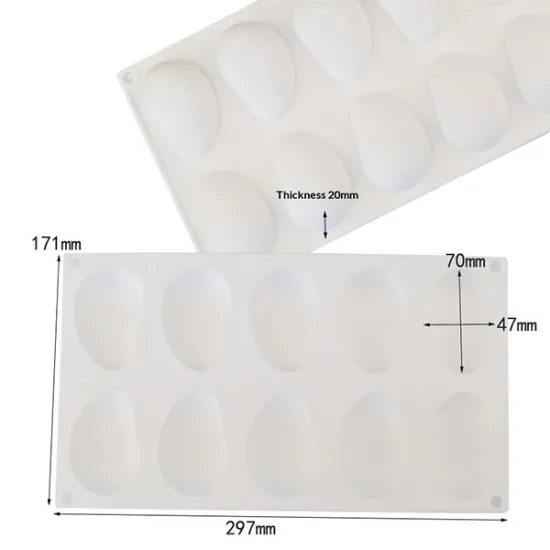 Mulaj silicon mango 3D – 10 cavități pentru mousse, înghețată și panna cotta