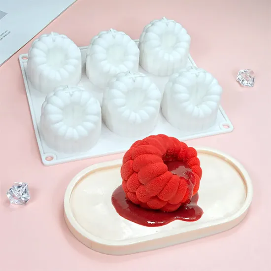Mulaj silicon 3D tip zmeură – 6 cavități pentru mousse și deserturi moderne