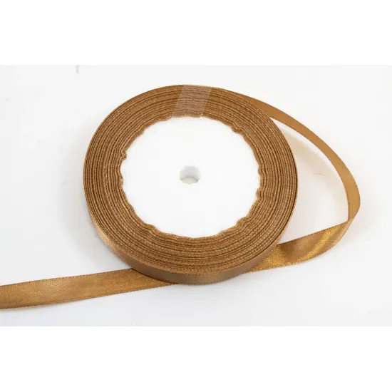 Panglică satin auriu  22m x 1cm – rolă decorativă