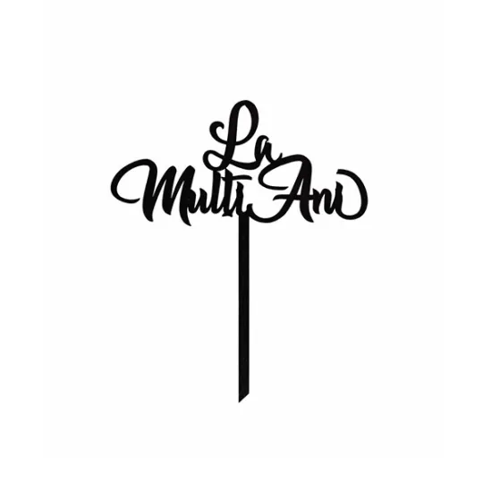 Toper tort "La multi ani", negru