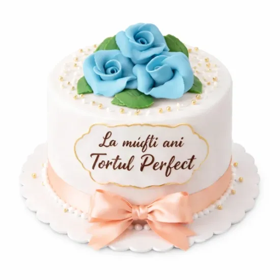 Trandafiri din pastă de zahăr bleo – decor elegant pentru tort | Tortul Perfect