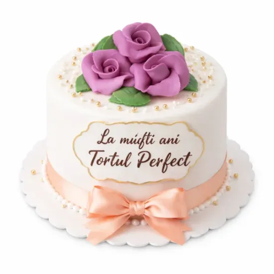 Trandafiri din pastă de zahăr mov – decor elegant pentru tort | Tortul Perfect