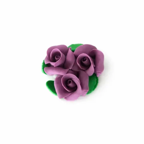 Trandafiri din pastă de zahăr mov – decor elegant pentru tort | Tortul Perfect