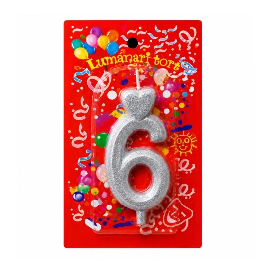 "6" Lumanare tort
