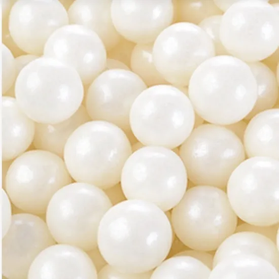 Perle de zahar alb perlat 9 mm, 80g
