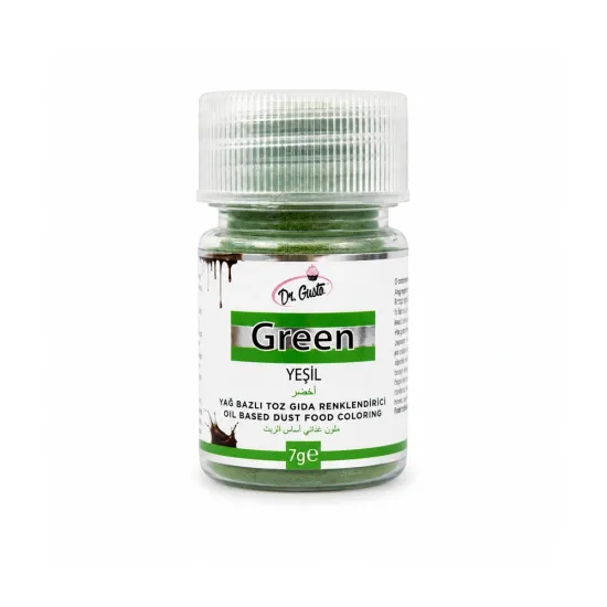 Colorant alimentar verde Dr. Gusto 7g – liposolubil pe bază de ulei pentru ciocolată și creme