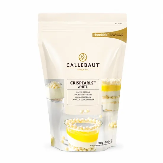 Crispearls Callebaut - perle din ciocolata alba 800g