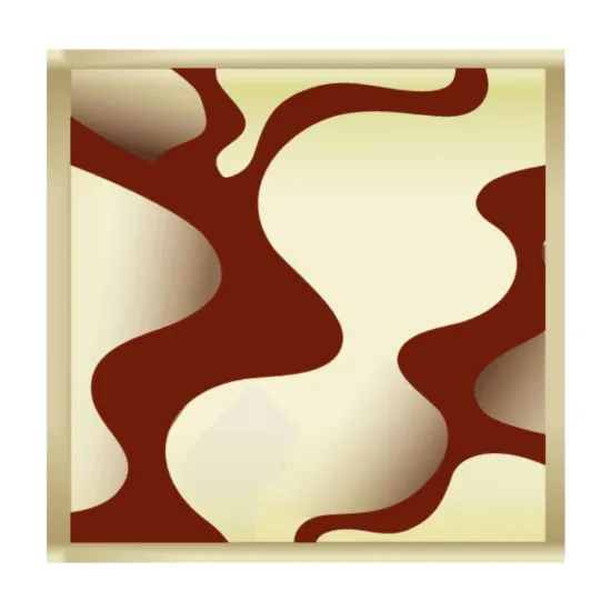 Decoratiuni din ciocolata alba, model abstract, 288 bucati