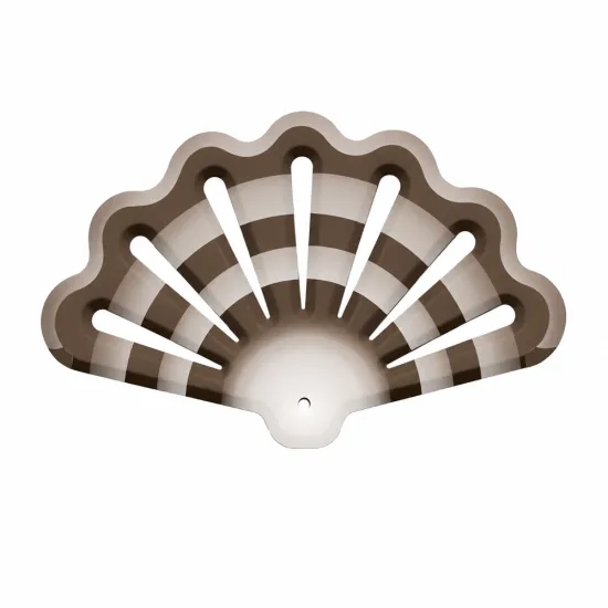 Decor din ciocolată Evantai 50 mm pentru torturi și deserturi | Korinitta