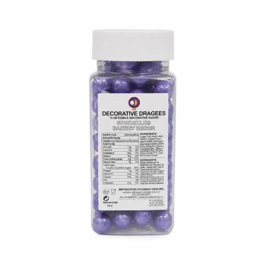 Sprinkles / Drajeuri de zahar mov pentru decor, 100g DGN