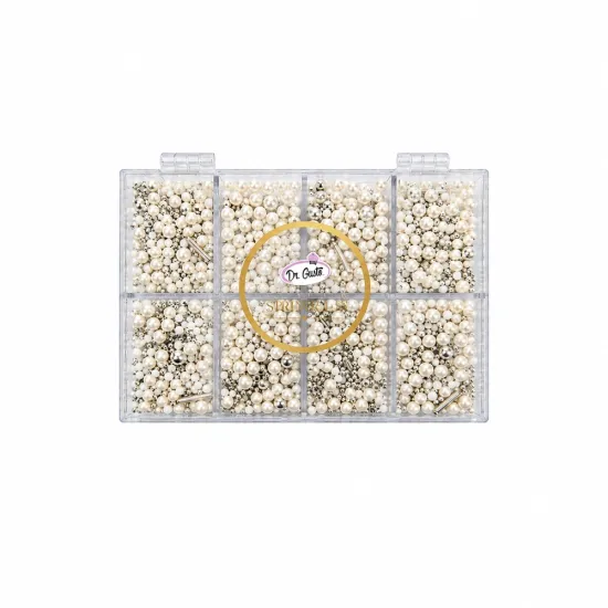 Sprinkles premium albe / argintii – mix decor torturi și deserturi 200g