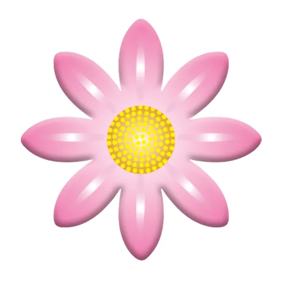 Decor din ciocolată Floare Roz, 45 mm pentru torturi și deserturi | Korinitta