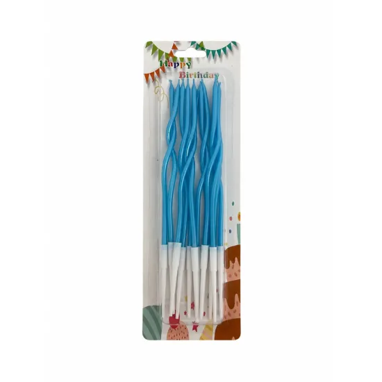 Lumanari spiralate pentru tort, bleo 15 cm (12 buc/1 set)