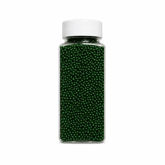 Sprinkles / Drajeuri de zahar verzi pentru decor 2 mm, 100g DGN
