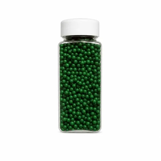 Sprinkles / Drajeuri de zahar verzi pentru decor 4 mm, 100g DGN