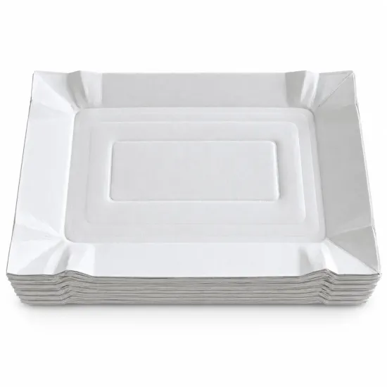 Set 100 tavite din carton albe, 13,5 x 20 cm