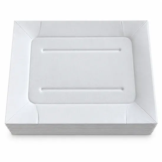 Set 100 tavite din carton albe, 12,5 x 15 cm