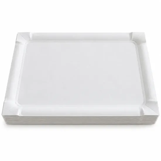 Set 100 tavite din carton albe, 19 x 28 cm
