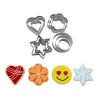 Set de 12 decupatoare metalice, cu 4 forme geometrice