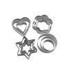 Set de 12 decupatoare metalice, cu 4 forme geometrice