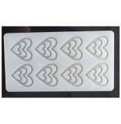 mulaj din silicon 8 inimi, forme din ciocolata