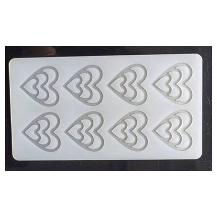 Mulaj din silicon 8 inimi, forme din ciocolata