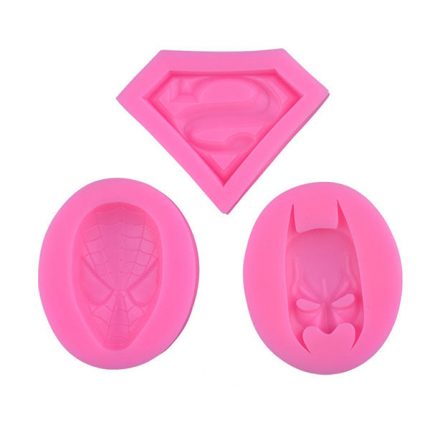 Set de 3 mulaje din silicon “Superman / Batman si Spiderman”