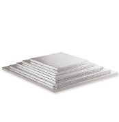 36/36 cm, platforma / drum argintiu patrat grosime 1,2 cm
