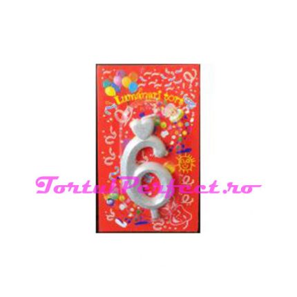 “6” Lumanare tort