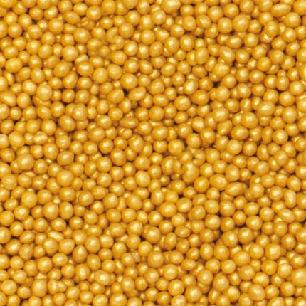 Perle din zahar aurii 2mm, 90g Dr Gusto
