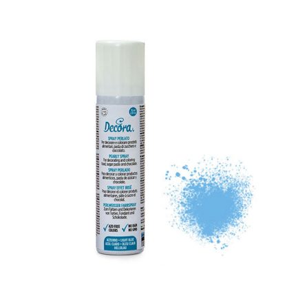 Spray albastru perlat, colorant 75 ml Decora