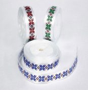 panglica satin traditional romanesc 2.5 cm / 20 m, albastra