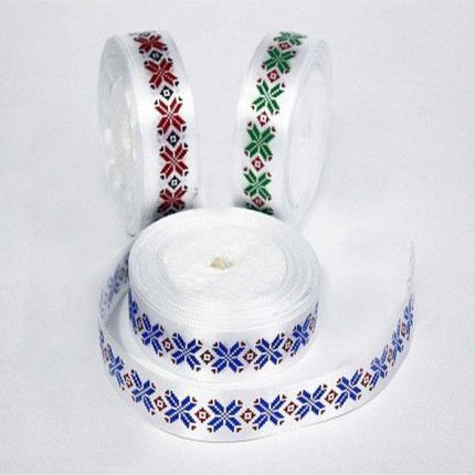 Panglica satin Traditional Romanesc 1 cm / 18 m, albastra