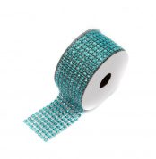 stras panglica 4 cm / 3 m, bleu