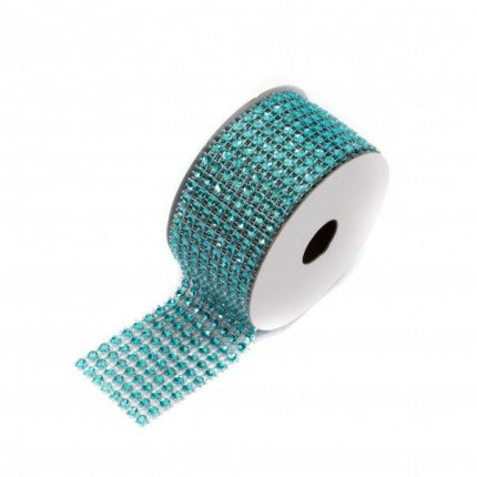 Stras panglica 4 cm / 3 m, bleu