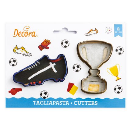 Set cu 2 decupatoare de fotbal, Decora