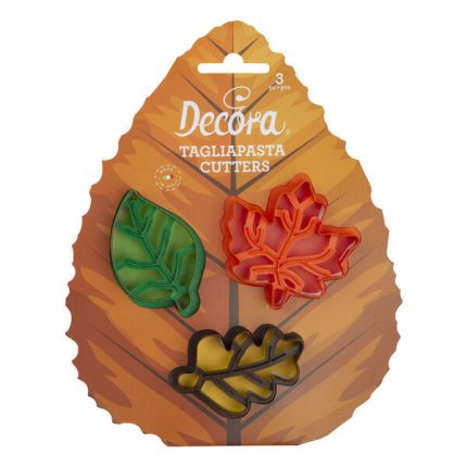 Set cu 3 decupatoare in forma de frunze, Decora