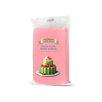 Cutie 12×1 kg, pasta de zahar Vizyon, roz